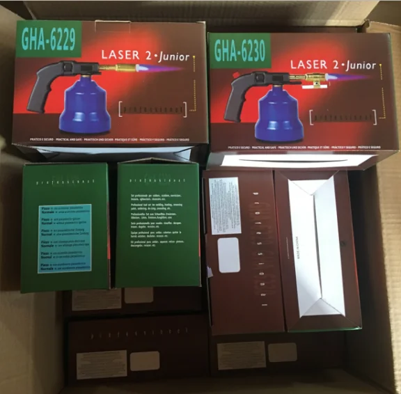 Hot selling high quality low price  butane gas torch lighter gas fire flame gun with electric starter