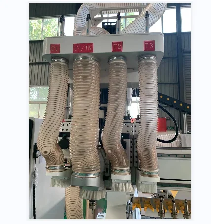 ATC Tool change with Four Single Head cnc knife cutting machine for PVC MDF acrylic cutting to make furniture