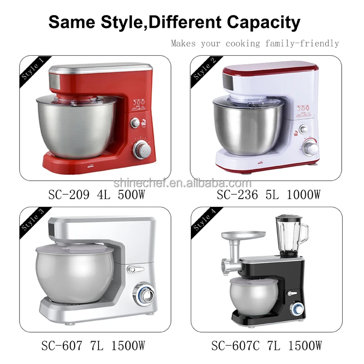 4L 5L 7L Electric Dough Stand mixer Automatic Food Mixer China Manufacturer Cake Mixer