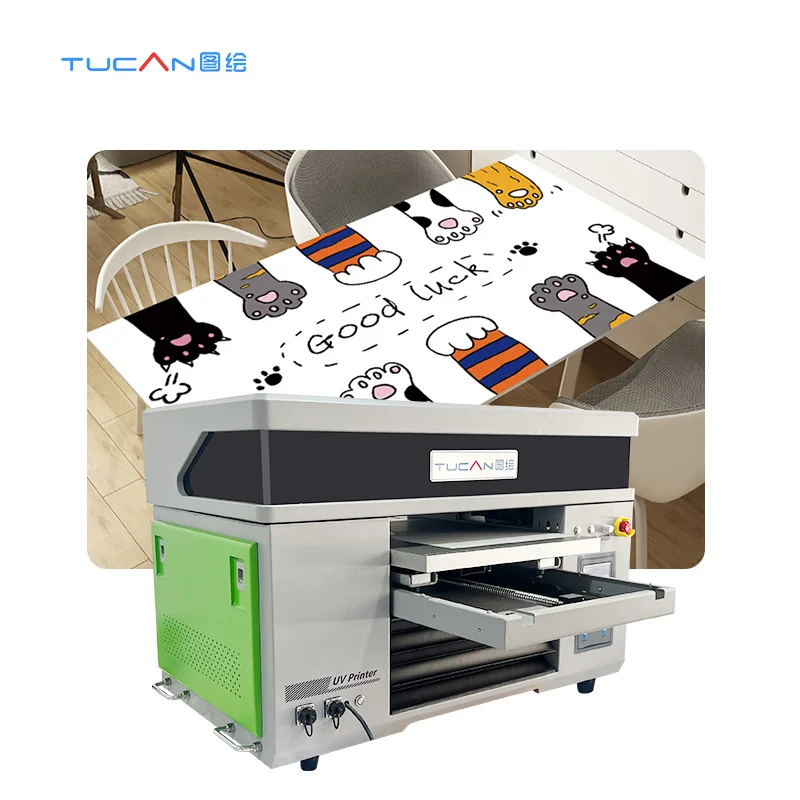 New style UV DTF  wraps AB foil film sticker printing 4060 3 in 1 VU flatbed printer for cylinder for bottle with XP600 I1600