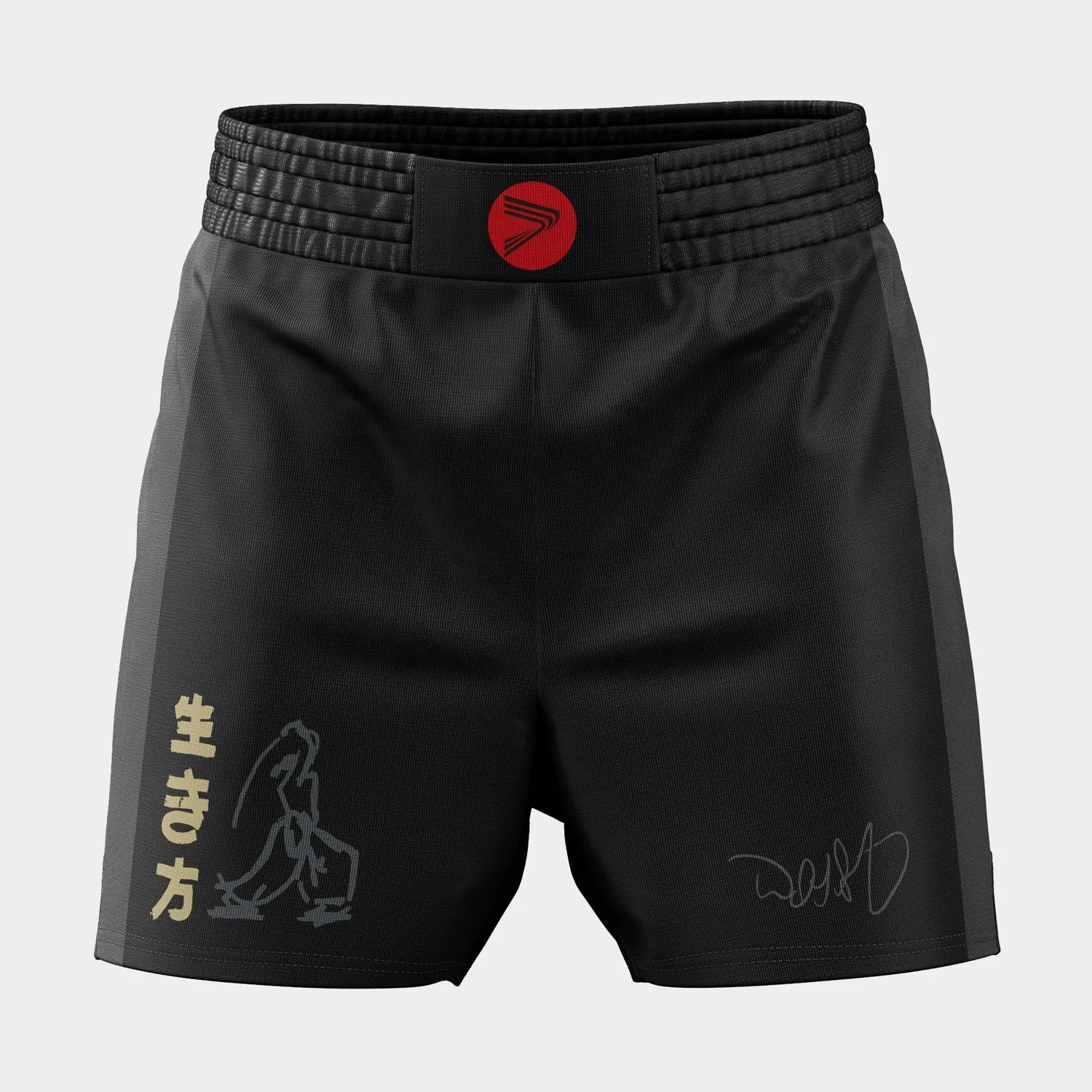 Mma kick boxing muaythai боевые искусства mma gear bag лацкан булавка gophers cage все черные шорты
