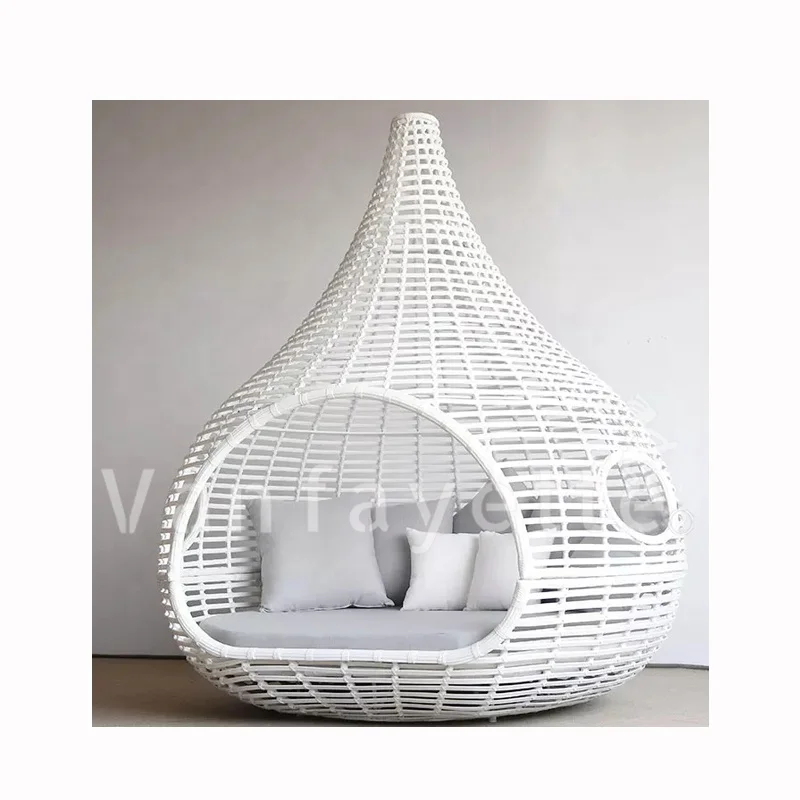 Navii Round Rattan Weaving Day bed Sun bed Outdoor Furniture Hot Sale gazebo roots hotel furniture