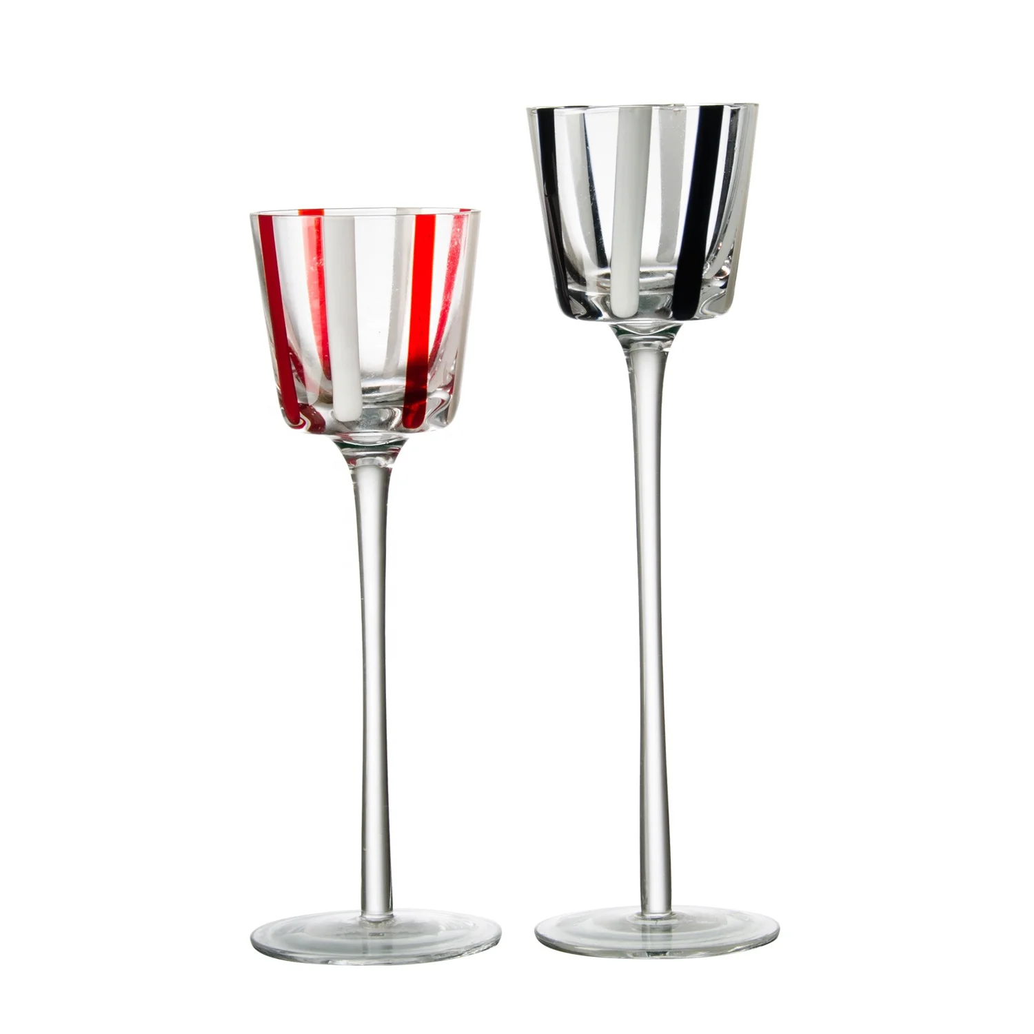 Customized Multi Size Tea Light Candle Holders Colored Glass Candle Holders Wedding Decor