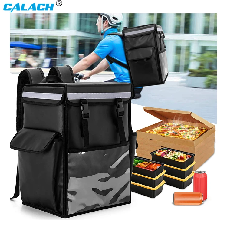 Calach Waterproof Thermal Insulated Custom Large Food Pizza Delivery Bag for  Motorcycle