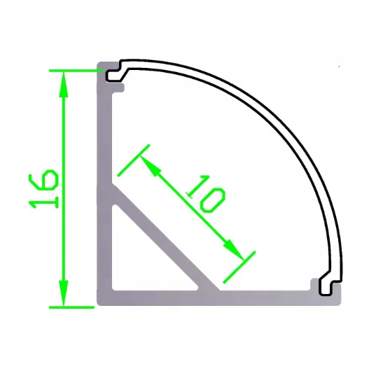 aluminum angle extrusion 90 degree anodized alu led profile for corner LED lighting with endcaps/clips