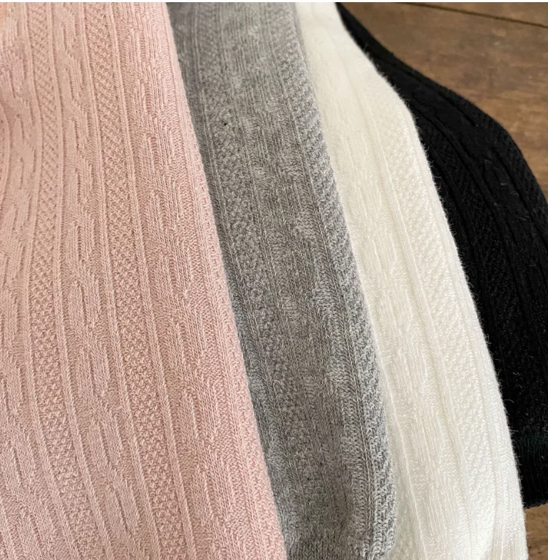 Fleece Warm Keep High Waist Knitted with Soft Touching Rib Cotton Baby Wear Long Tight Pants