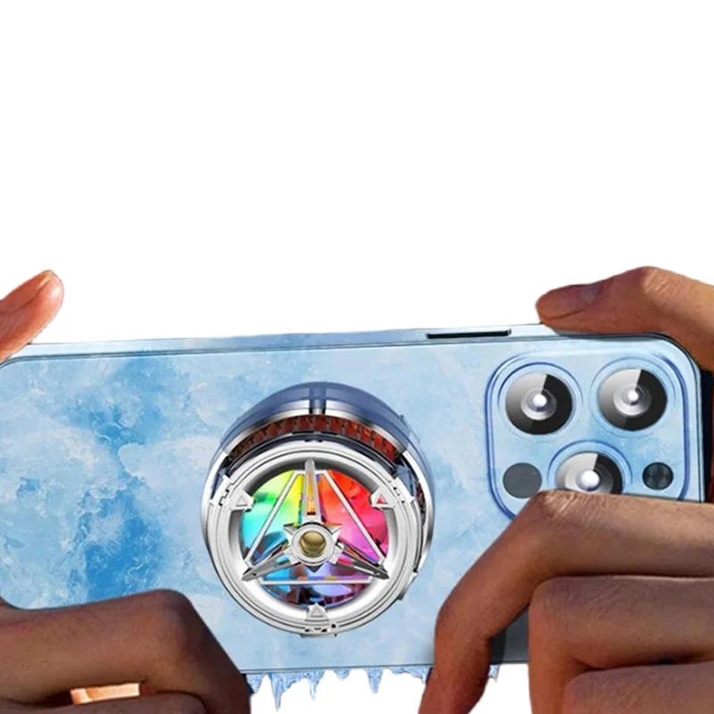 high quality  X18 Mobile Phone Radiator Magnetic Suction Wireless Fast Charging Silent Semiconductor Cooler Phone Accessories