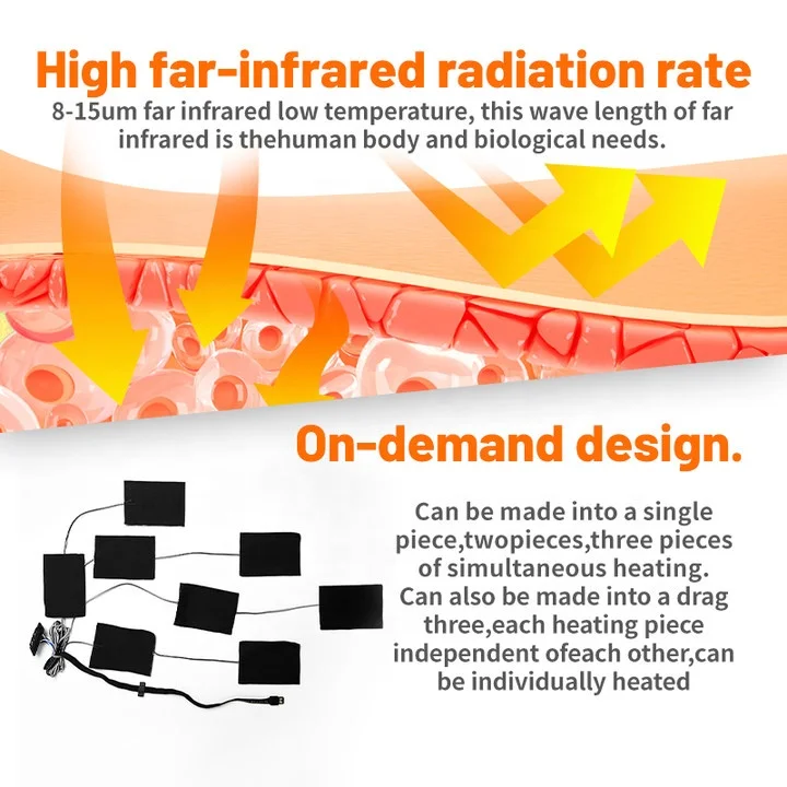 Electric usb far infrared heat resistant gloves graphene heating pad heated gloves graphene sheets