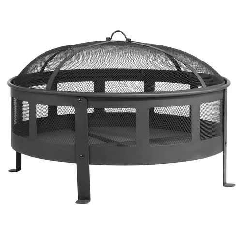 
Rubbed Bronze Net Wood Burning Fire Pit Steel Fireplace 