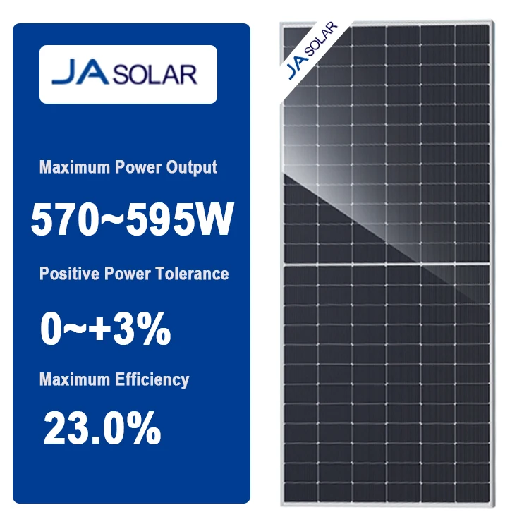 JA Solar Panel JAM72D40 MB 570-595W N-Type Bifacial Double Class Mono Module 565 570 580 585 590 595 watt JA Photovoltaic System