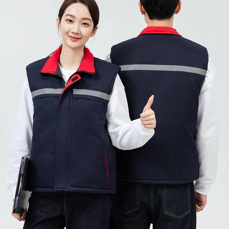 Electrician Safety Workwear Overall Mechanical Work Clothes Climbing Waistcoat Zip Working Clothes Photography Summer Work Vest