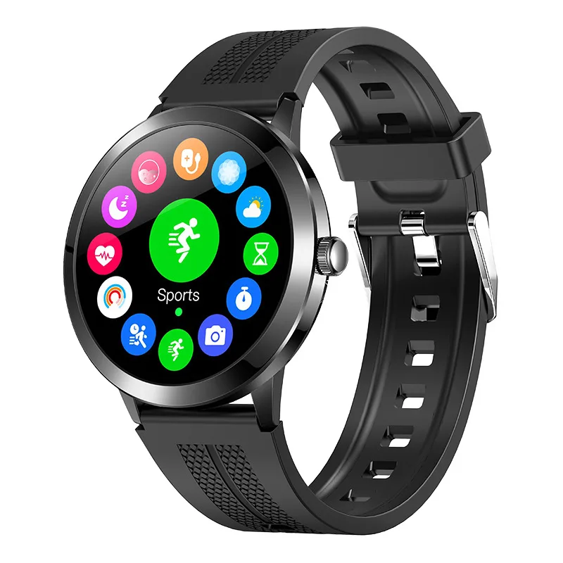 Sport T6 Wrist Round Screen Watch Reloj Smart Watch T6 1.32Inch Smartwatch For Men Women