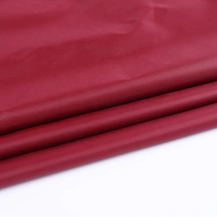 Free sample original brand red woven 160gsm stock lot 100 polyester taffeta fabric for curtain