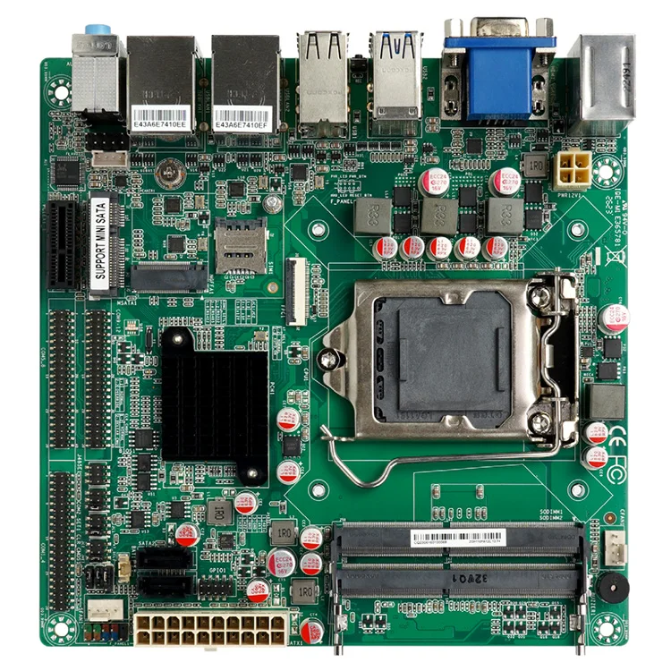 manufacturer mini-ITX motherboard without CPU intel H110 6th Gen 7th Gen desktop 12 COM DDR4  Dual display industrial mainboard