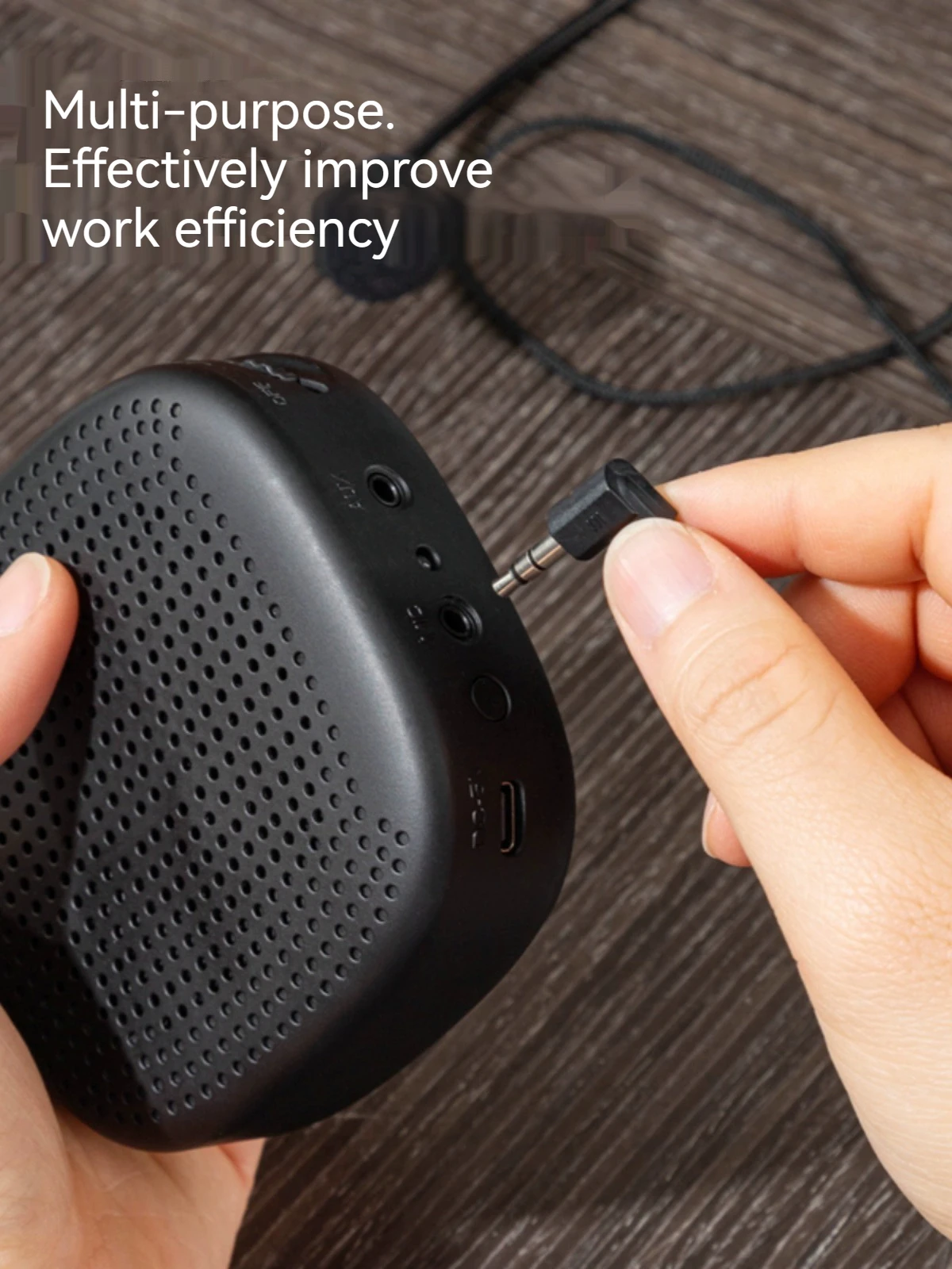 Deli 51054 Little Bee Megaphone Teacher Class Guide Portable Charging Speaker Microphone