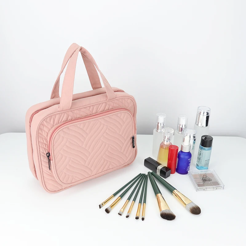 Custom Logo Portable Rolling Makeup Bags Multifunctional Hanging Toiletries Bag