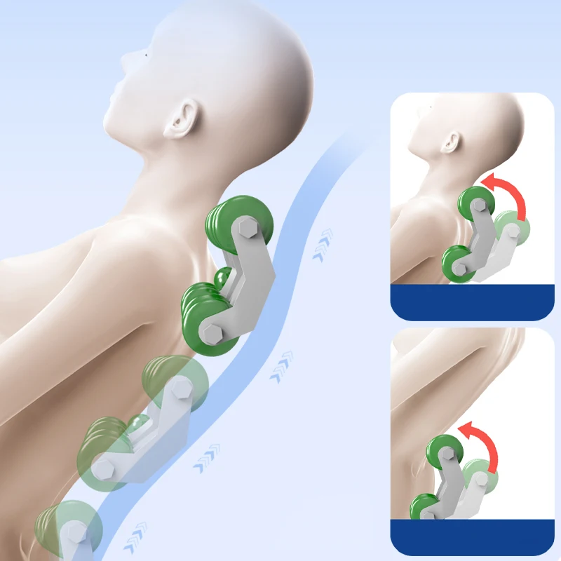 NINGDECRIUS hot stone natural jade roller thermal physical infrared therapy spine electric automatic whole body massage bed