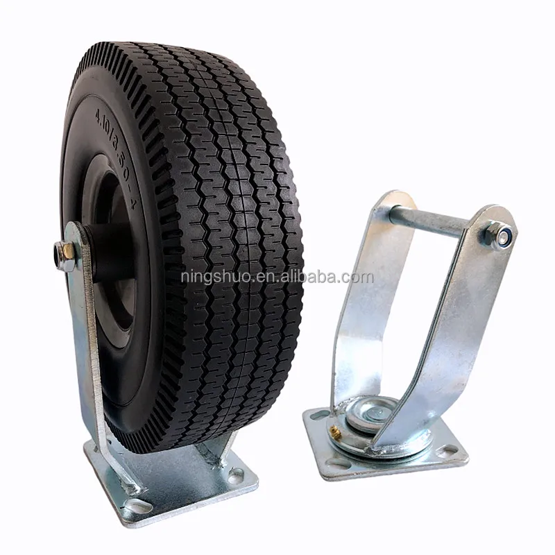 High Quality Hot Sale China Factory 10 Inch 3.50-4Good Quality Pu Foam Wheelbarrow Wheels 250-4 350-4 Swiver Caster Wheel