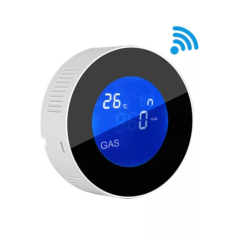 Tuya Smart Home Smoke Alarm Detector with LED Display USB Rechargeable Fire Alarm Sensor Smoke Detector