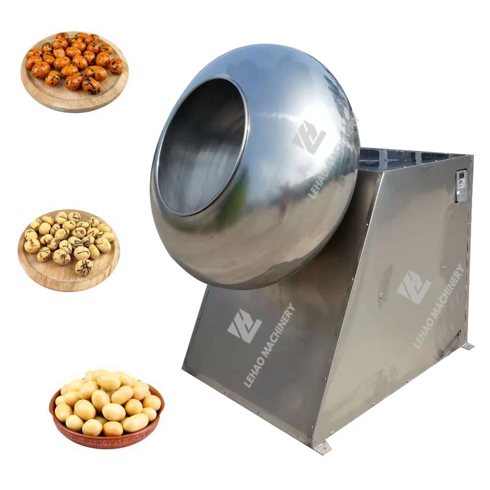 304 stainless steel mulituse ball type heating pipe coating machine for heating coating sugar or chocolate peanut snack food