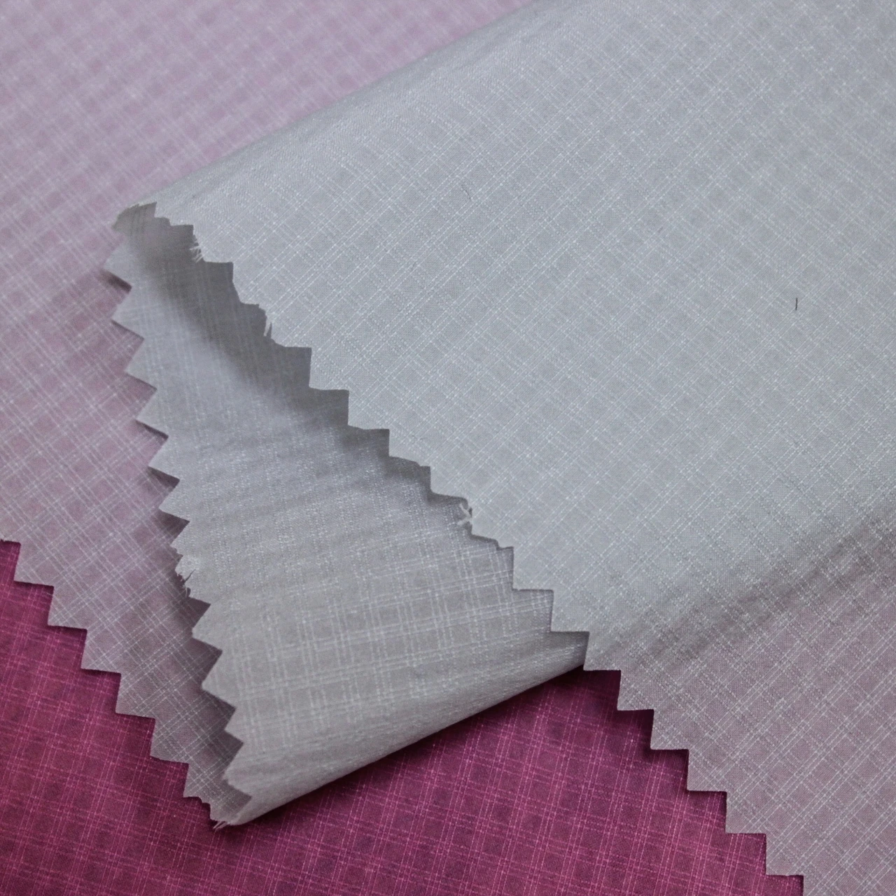 gray silicon coating water-resistant  3 line thin nylon ripstop fabric