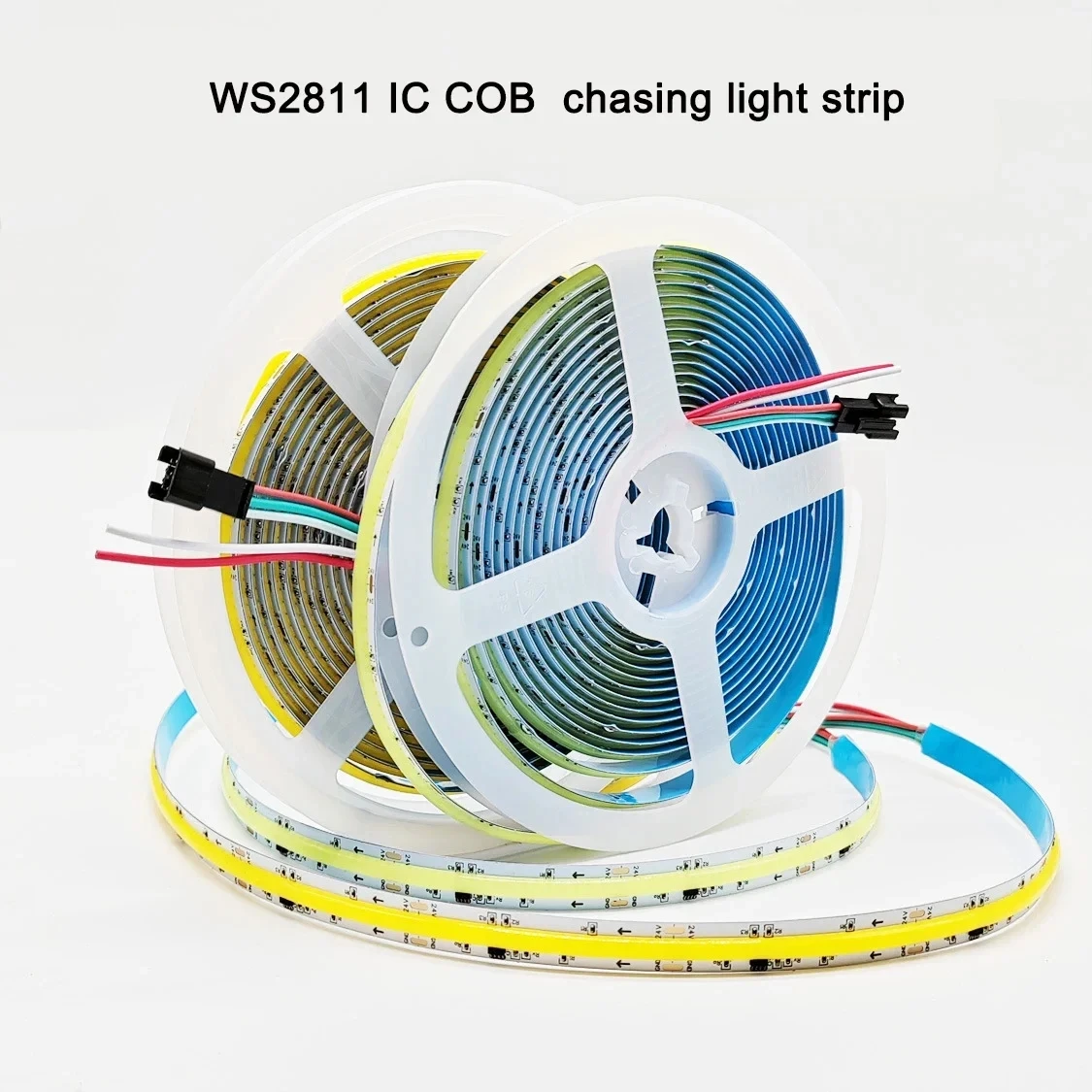 DC24V FCOB CCT IC LED Light Strip WS2811 Addressable 576 LEDs 2700K to 6500K 10mm Flexible FOB High Density COB Led Lights RA90
