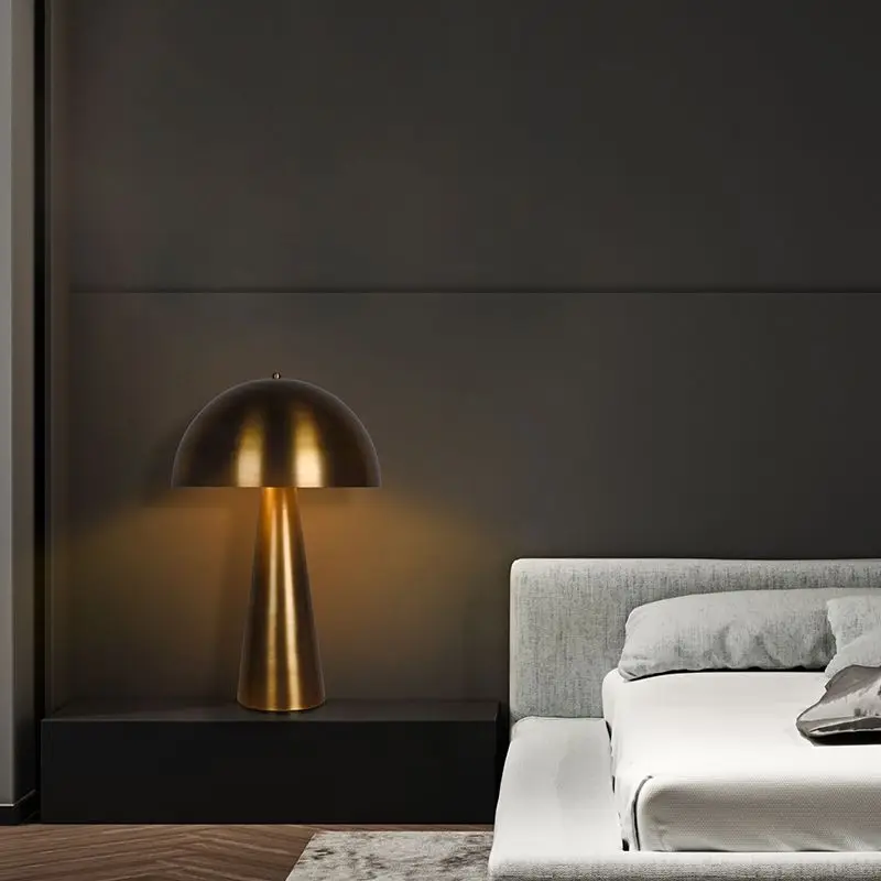 Modern House Decoration Steel Indoor Led Fixtures Golden Bedroom Living Room Led Table Lamp