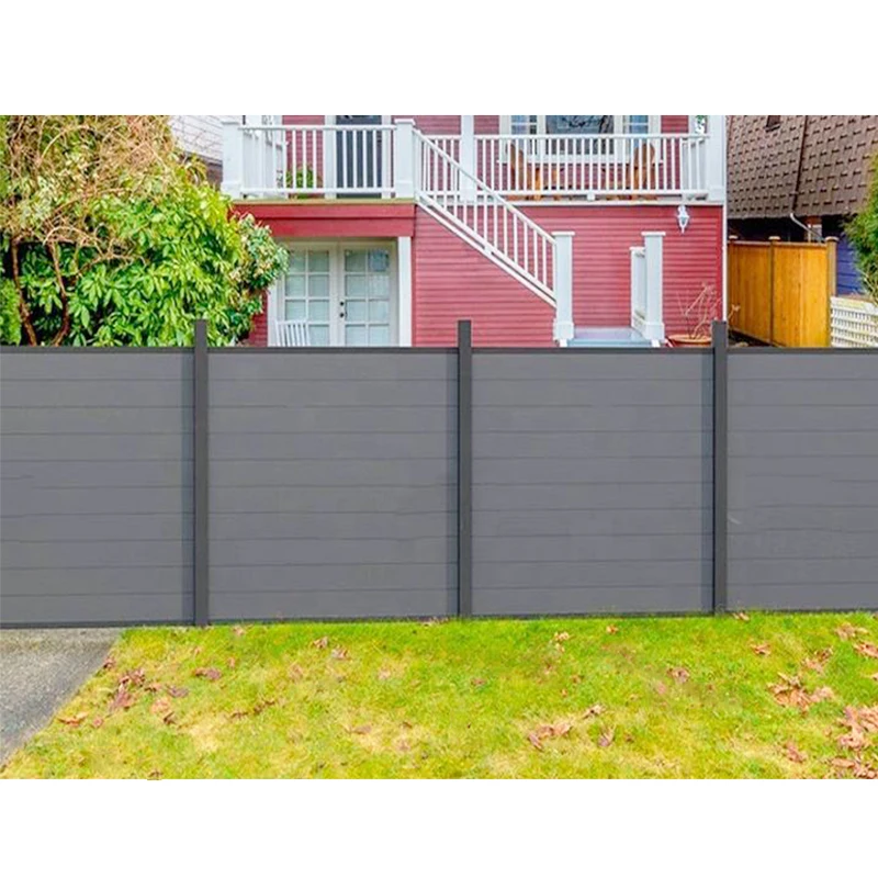 Garden home traditional wood plastic wpc composite hdpe trellis country rustic privacy aluminum frame wpc fence panel post set