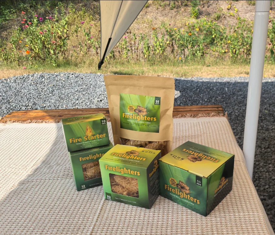 best price  wood wool Firestarters 8-10-Minutes Burning Time for BBQ grills  camping  charcoal