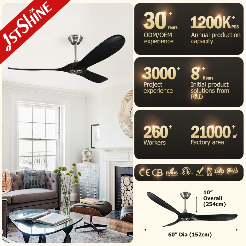 1stshine ceiling fan lamps modern nature wind wood blades ceiling fan without light