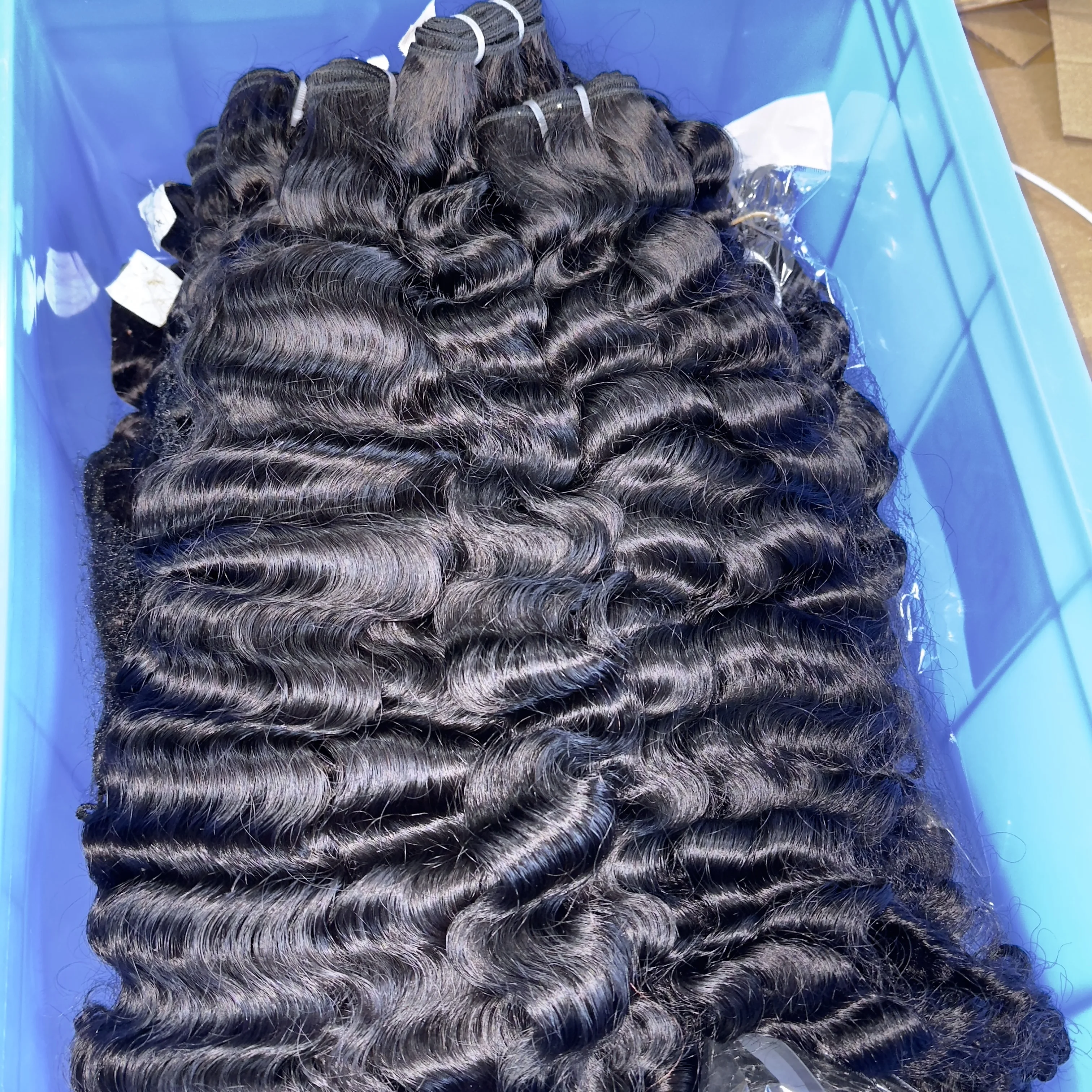human hair EXTENSION brazilian deep wave Hair Extensions natural human hair for hair burmese curly pixie curly wig