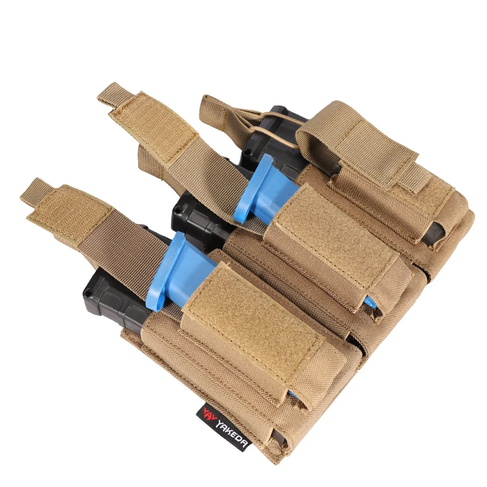 Yakeda Mag Holster Tactical Vest Gear Dual MOLLE Small Pouch Tactical Equipo Combat Training Triple Magazine Pouch