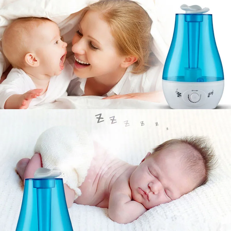 Cool Mist Humidifier, Ultrasonic Air Humidifiers for Bedroom Babies Home, 2.6L Large Top Fill Desk Humidifiers