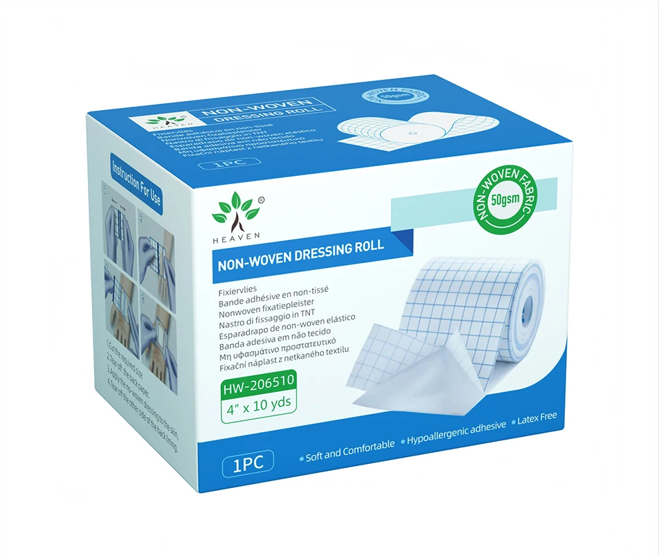 Medical Non-woven Dressing Roll Retention Adhesive Breathable Tape Non-Woven Tape Adhesive Dressing Roll