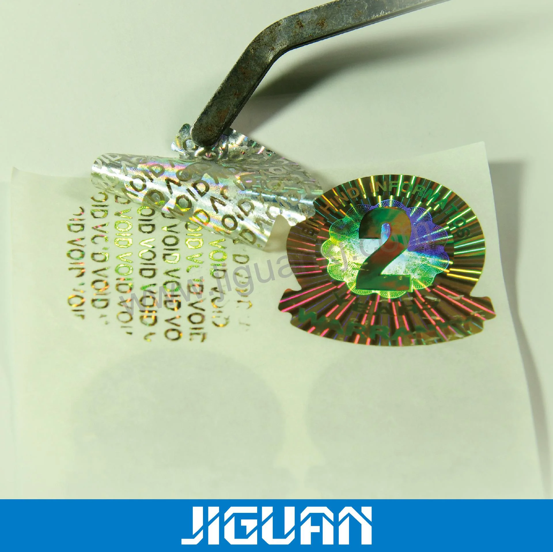 laser shinny metallic hologram holographic sticker
