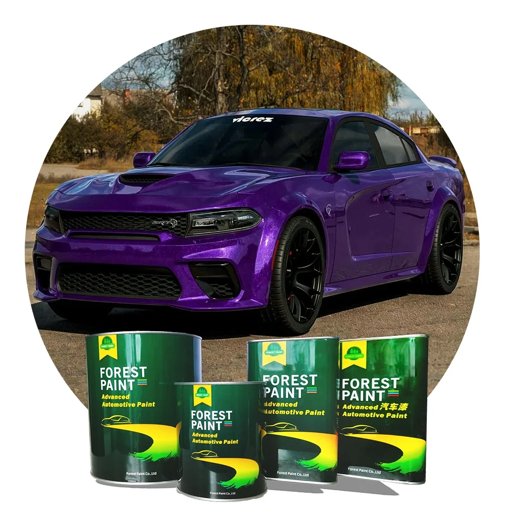 High Gloss Acrylic Solid Metallic Pearl Colours 2k basecoat Automotive Paint Liquid Car Coating for Used Auto Body Repair
