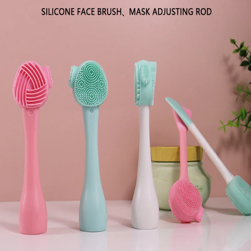 Лидер продаж Amazon, силиконовый скребок для лица 4 в 1, щетка для чистки лица, ручная щетка для мытья лица, очищение пор, отшелушивание