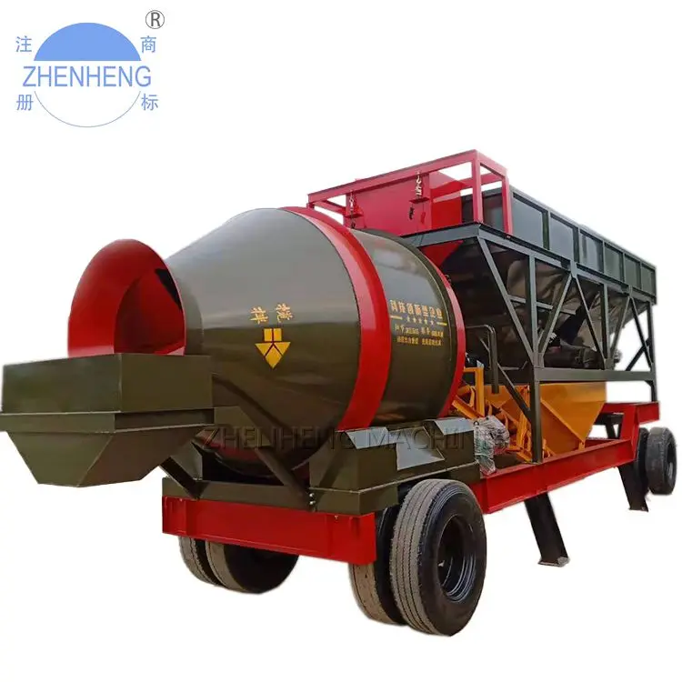 Low Price Concrete Mobile Batching Plant Portable Batching Plant 35 M3/hr Ready Mix Concretepompe Beton Concrete Mixing In China