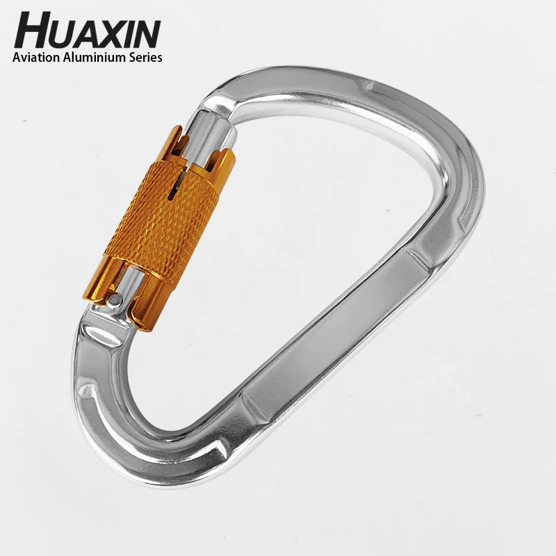 Auto Locking Rock Climbing Carabiner Clips 25KN (5620 lbs) Heavy Duty Caribeaners for Rappelling Swing Rescue & Gym