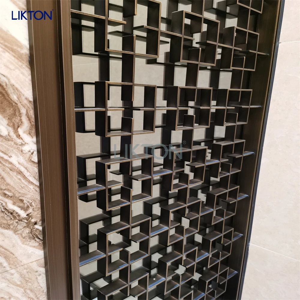 Aluminum  Partition Design Interior Decorative Wall Divider /Partition Screen Metal Aluminum Panels  for Residential Building