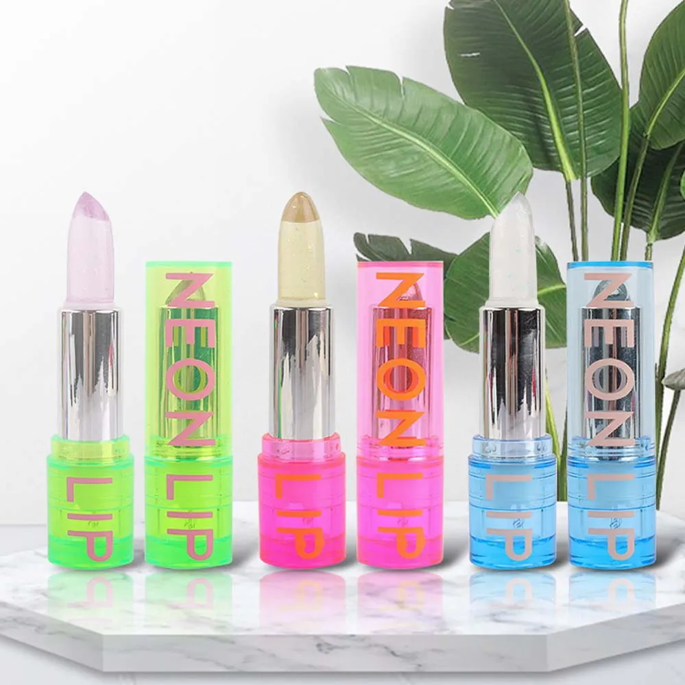 Nouruishes Neon Lip Creamy Honey Crystal Vegan Color Lip Balm Filling with Honey Stick Bulk Child Resistant Flavored Lip Balm