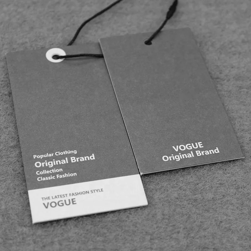 Custom Eco-friendly special cardboard swing tags luxury garment logo price tag Brand name recycled paper hang tags for clothing