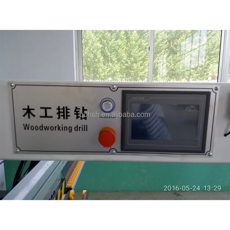 Four Rows  Multi Spindle Boring Machine 21*4 Drills Wood Based Panels Machinery