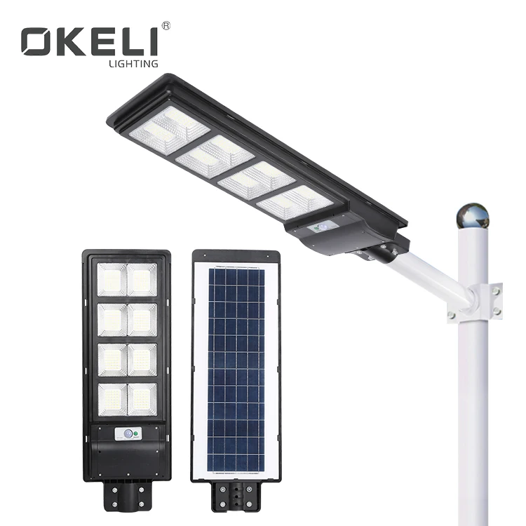 OKELI Hot Selling Outdoor Light 60 90 120 W Integrated All In One Led Solar Street Light