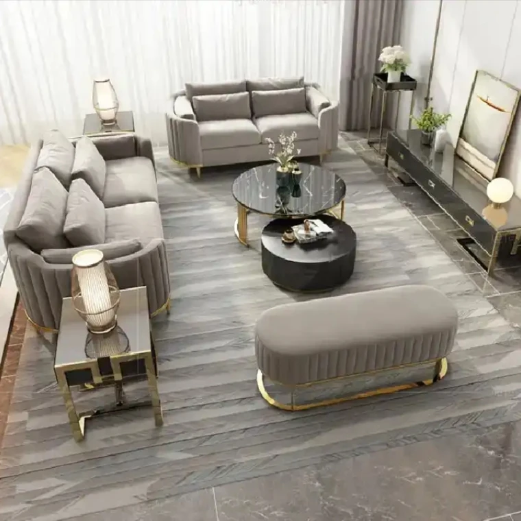 Support custom new Dubai Italian luxury set living room sofa set furniture home curved dresser sofa 1+2+3 sets