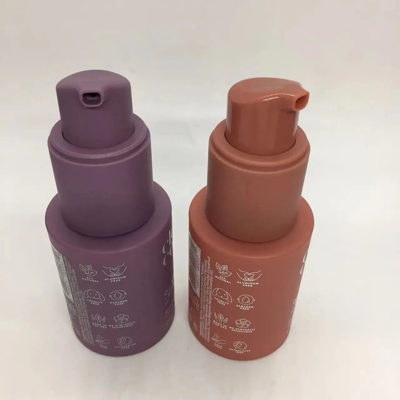factory OEM RTS 120ml logo printing empty soft touch powder sprayer bottle
