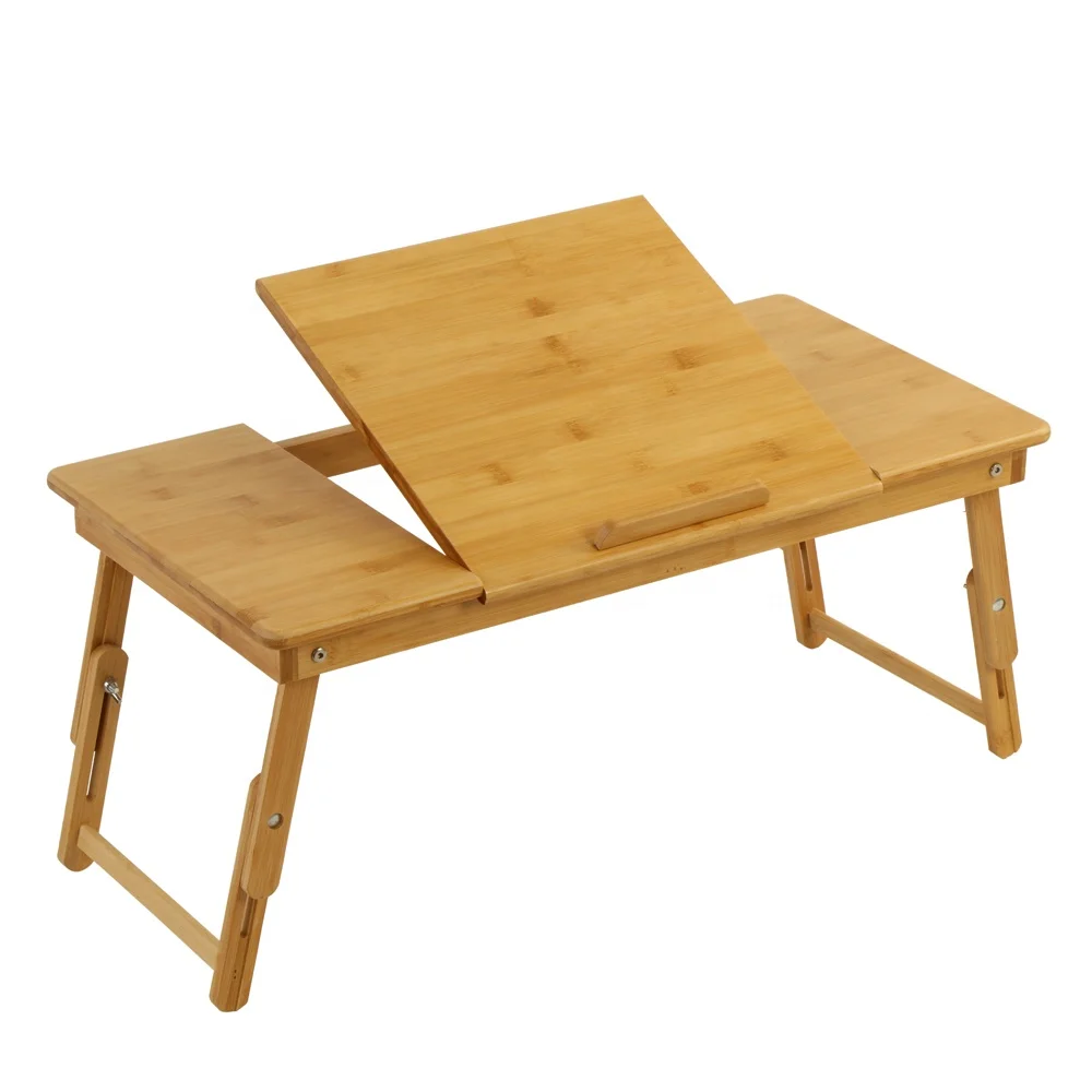 Adjustable Bamboo Custom Folding Bed Study Laptop Desk & Food Tray