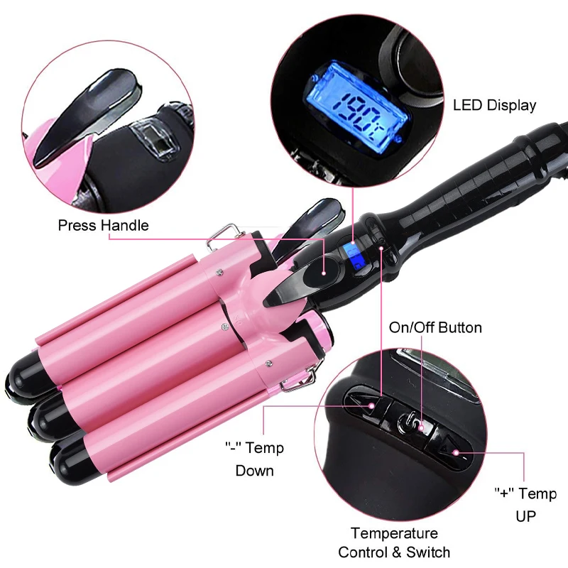 Hair Curler And Straightener 2 In 1 Irons Curling Professional Auto Automatic Ceramic Hair Curler