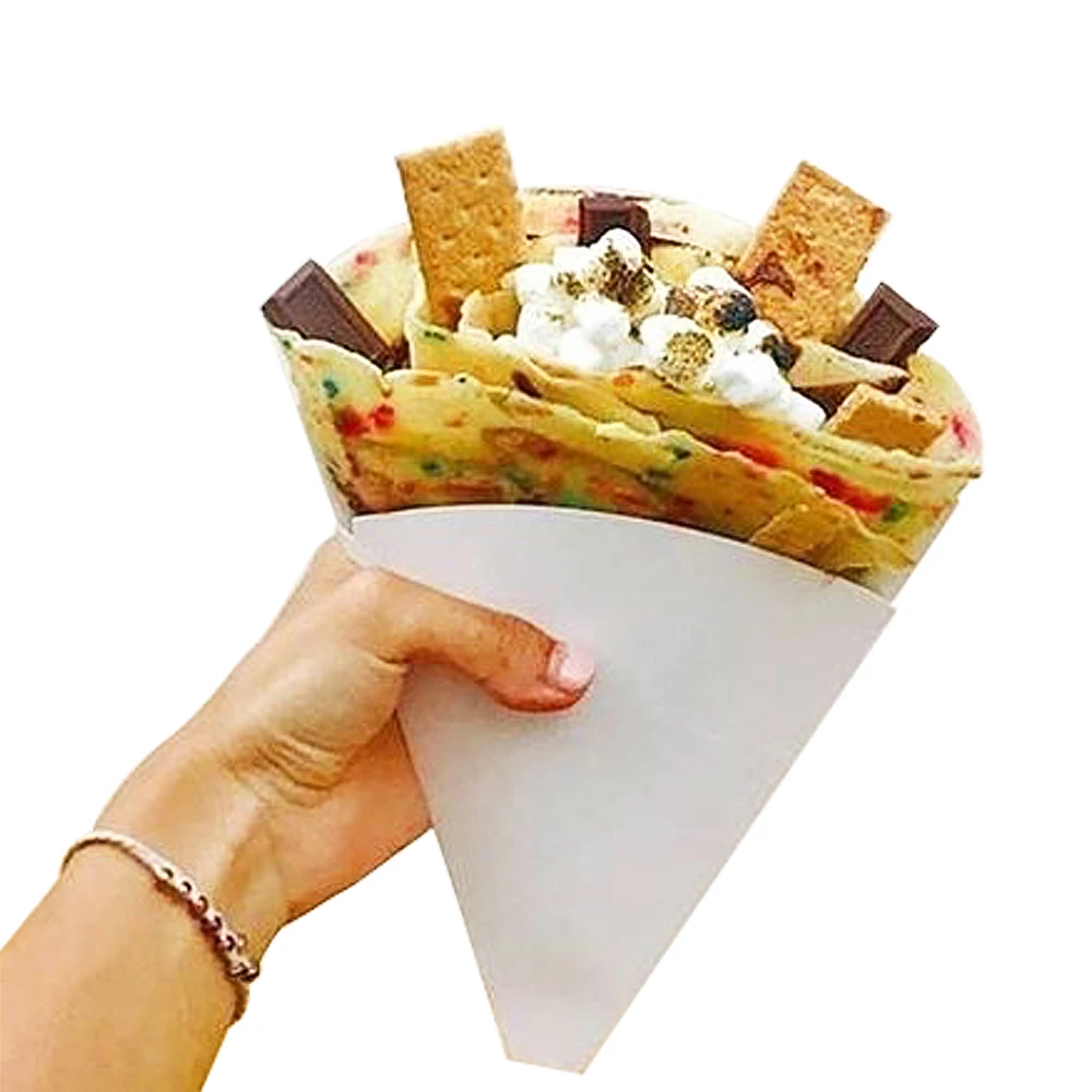Snack Packaging Bags To Go Packaging Pancake Triangle Box Crepe