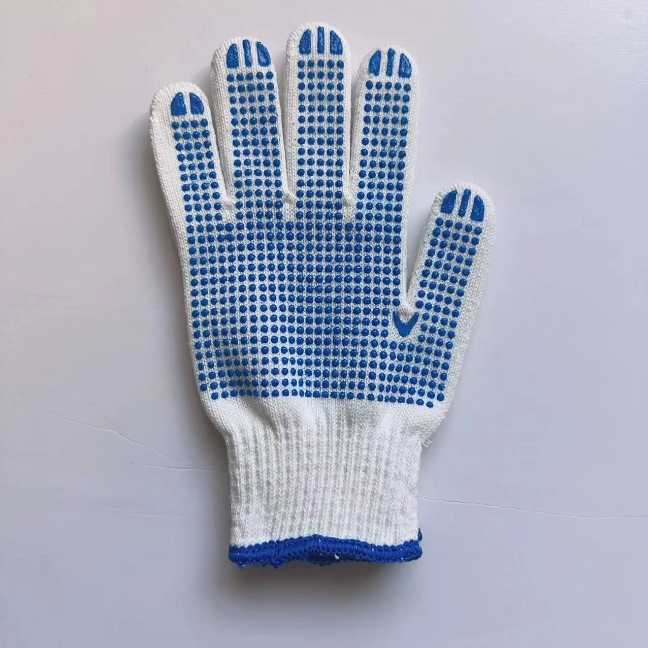 pvc glove dotting machine white knitted cotton work gloves PVC Dotted Cotton Work Glove EN388 For Construction Use From China